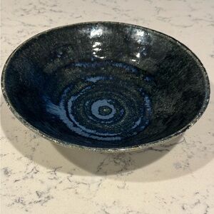 Artisanal Blue/Green Ceramic Bowl